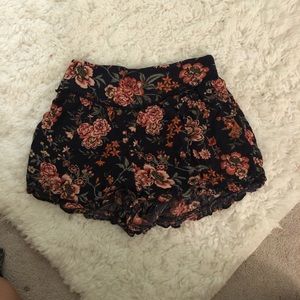 floral flowy shorts